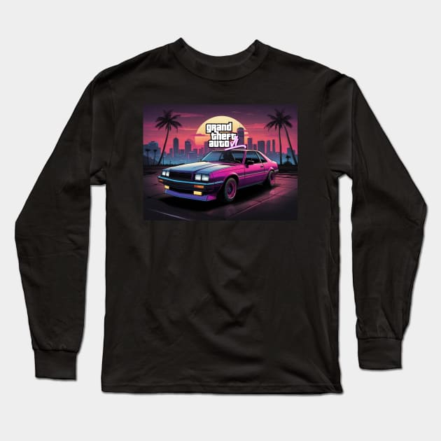 GTA 6 Long Sleeve T-Shirt by Buff Geeks Art